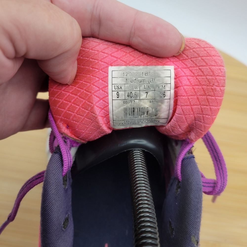 Brooks Ghost 9 Womens Running Shoes Pink Purple Athletic Sneakers Size 9 - Picture 4 of 7